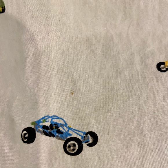 Hanna Andersson Button-Up White Collared Shirt With Colorful Car Print - Picture 6 of 6